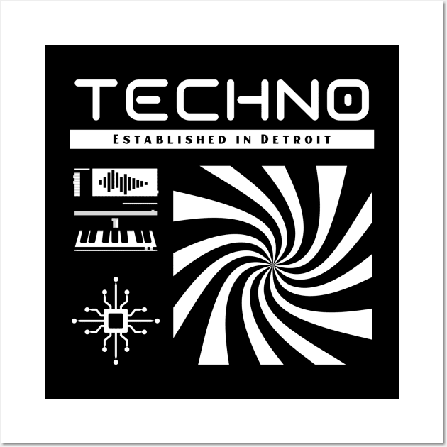 TECHNO - Established In Detroit Wall Art by DISCOTHREADZ 